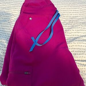 🍓 FIGS Raspberry Sorbet Zamora Jogger Scrub Pants | Size L | EUC | PO 2524